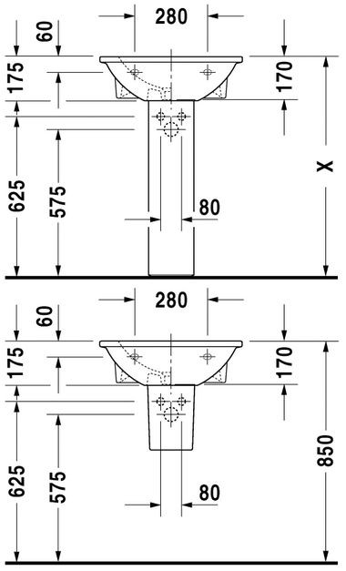 Duravit Darling New umywalka 55cm 55x48 biały alpin 2621550000 - DG
