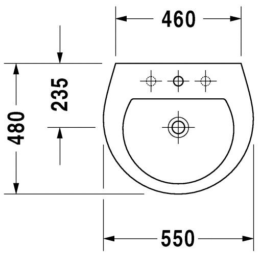 Duravit Darling New umywalka 55cm 55x48 biały alpin wondergliss 26215500001