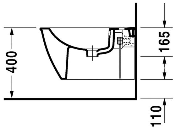 Duravit Darling New bidet wiszący biały alpin 2249150000