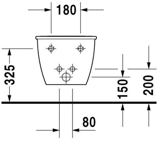 Duravit Darling New bidet wiszący biały alpin 2249150000