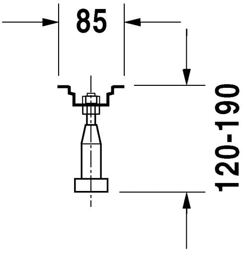 Duravit nóżki do wanien i brodzików o długości powyżej 100cm 790100000000000