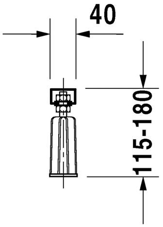 Duravit D-Code nóżki do wanien i brodzików 790127000000000