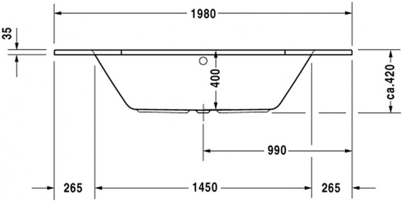 Duravit D-Code wanna narożna 140cm 140x140 biały alpin 700137000000000