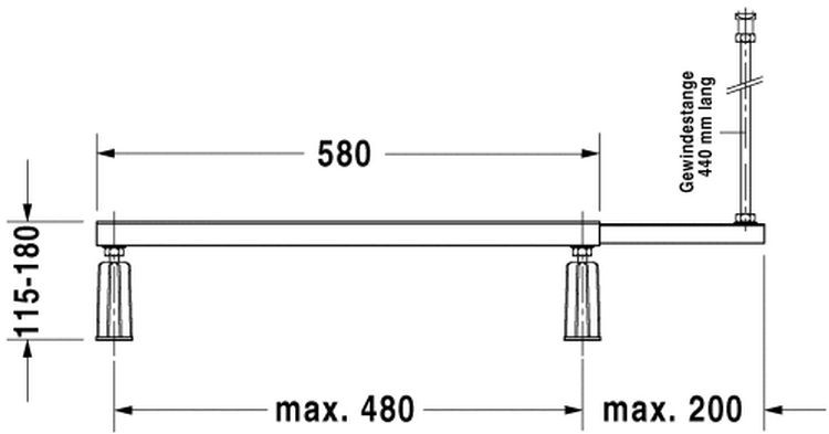 Duravit nóżki do wanny narożnej D-Code 790128000000000