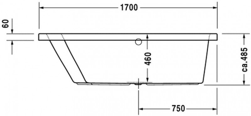Duravit Paiova wanna asymetryczna 170cm 170x100 lewa biały alpin 700212000000000