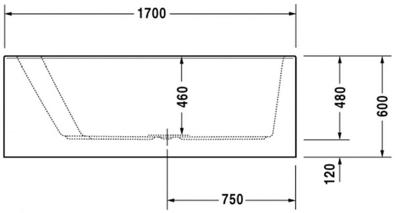 Duravit Paiova wanna asymetryczna 170cm 170x100 z obudową i stelażem lewa biały alpin 700264000000000