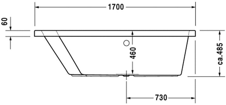 Duravit Paiova wanna asymetryczna 170cm 170x130 lewa biały alpin 700214000000000