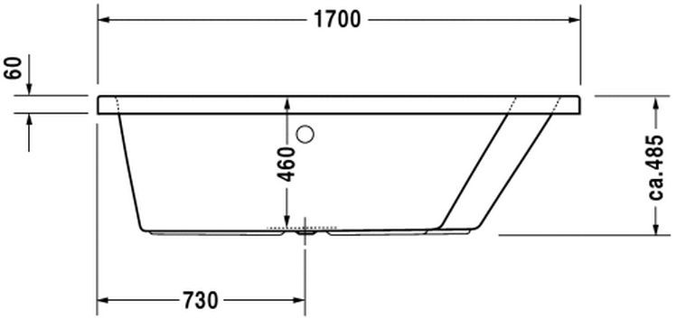 Duravit Paiova wanna asymetryczna 170cm 170x130 prawa biały alpin 700215000000000