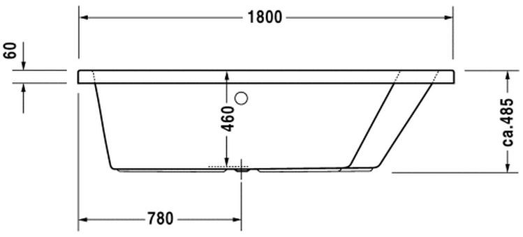 Duravit Paiova wanna asymetryczna 180cm 180x140 prawa biały alpin 700217000000000