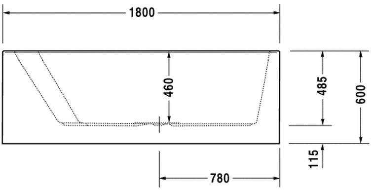 Duravit Paiova wanna asymetryczna 180cm 180x140 z obudową i stelażem lewa biały alpin 700268000000000