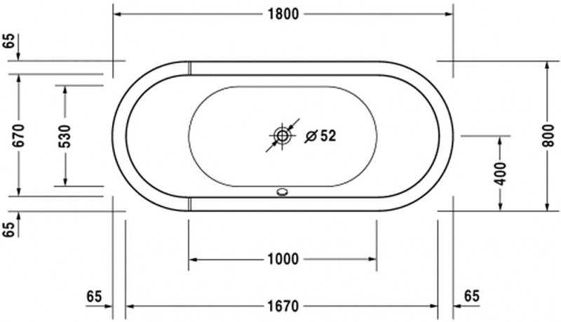 Duravit Starck wanna owalna 180cm 180x80 biały alpin 700009000000000
