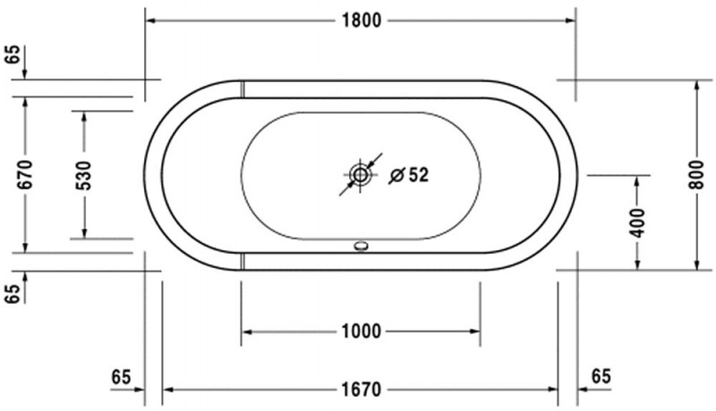 Duravit Starck wanna owalna wolnostojąca 180cm 180x80 z obudową i stelażem biały alpin 700010000000000