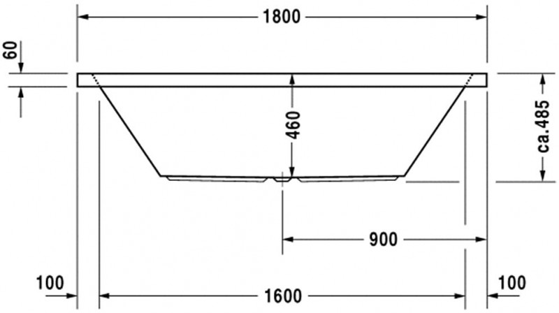 Duravit Starck wanna prostokątna 180cm 180x90 biały alpin 700052000000000