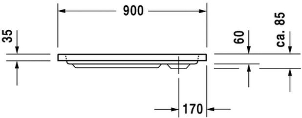 Duravit D-Code brodzik kwadratowy 90x90 biały alpin 720102000000000