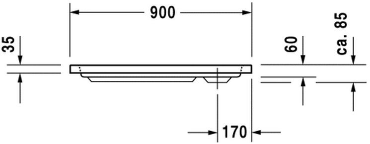 Duravit D-Code brodzik prostokątny 90x80 biały alpin antislip 720105000000001