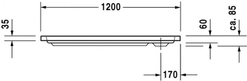 Duravit D-Code brodzik prostokątny 120x80 biały alpin 720113000000000