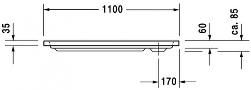 Duravit D-Code brodzik prostokątny 110x75 biały alpin 720097000000000