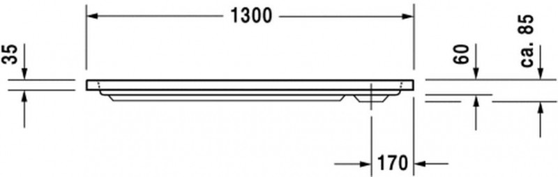 Duravit D-Code brodzik prostokątny 130x75 biały alpin antislip 720098000000001