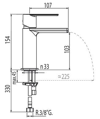 Tres Loft-Colors bateria umywalkowa kaskada otwarta biały/chrom 200.110.02.BL