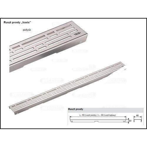 Tece Drainline ruszt odpływu liniowego do rynny prostej basic 100 cm chrom połysk 6 010 10
