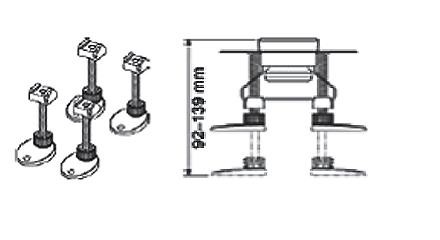 Tece Drainline stopki montażowe do rynien 92-139mm 6 600 03