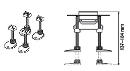 Tece Drainline stopki montażowe do rynien 137-184mm 6 600 04