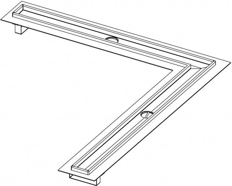 Tece Drainline odpływ liniowy 120x120 odwodnienie liniowe rynna kątowa 6 112 00