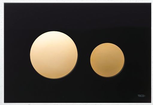 Tece Loop przycisk spłukujący do stelaża WC szkło czarne przyciski złote 9240658