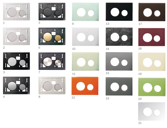 Tece Loop obudowa płytka szklana do przycisków biała 9240671