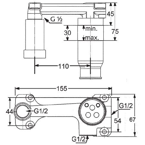 Kludi element podtynkowy do ściennej baterii umywalkowej 38243