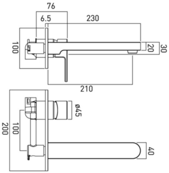 Vado Life bateria umywalkowa podtynkowa perlator chrom LIF-109S-C/P