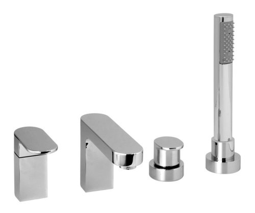 Vado Life bateria wannowa czterootworowa z zestawem chrom LIF-132-C/P