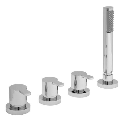 Vado Sense bateria wannowa czterootworowa chrom SEN-135/NS-3/4-C/P