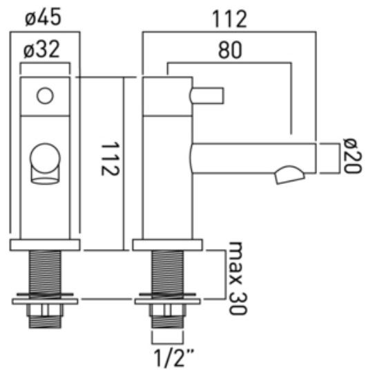 Vado Zoo para baterii umywalkowych chrom ZOO-106-C/P