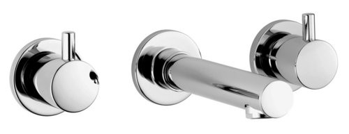 Vado Zoo bateria umywalkowa podtynkowa trzyotworowa kaskada chrom ZOO-109-C/P