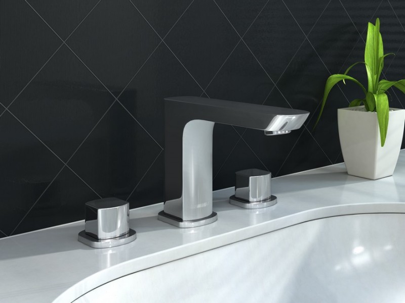 Kohlman Foxal bateria umywalkowa 3-otworowa chrom QB200F