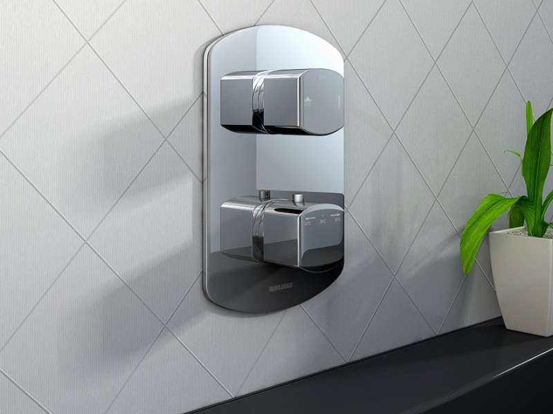 Kohlman Foxal bateria prysznicowo-wannowa podtynkowa termostatyczna chrom QW432F