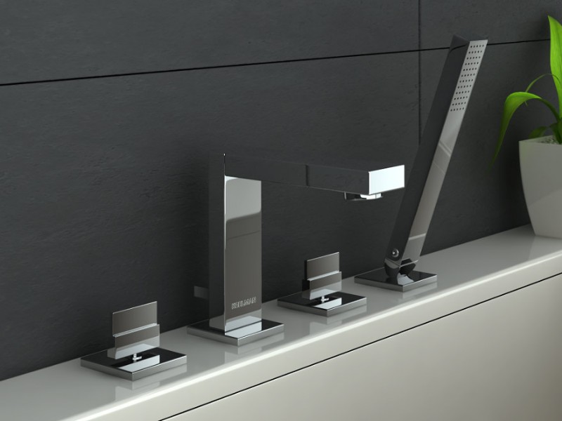 Kohlman Excelent bateria wannowa 4-otworowa chrom QB240H