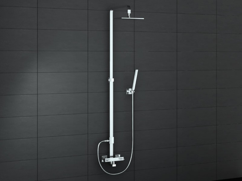 Kohlman Excelent zestaw prysznicowy z deszczownicą chrom QW276H