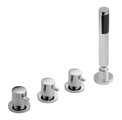 Vado Zoo bateria wannowa czterootworowa chrom ZOO-135/NS-3/4-C/P