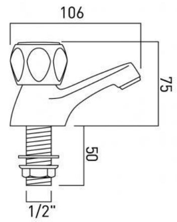 Axces by Vado Astra para baterii umywalkowych chrom AX-AST-106/CD-CP