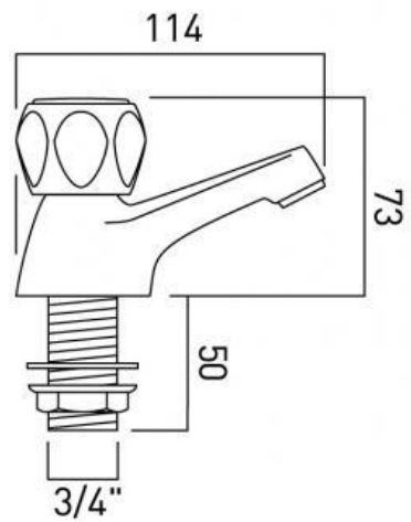 Axces by Vado Astra para baterii wannowych chrom AX-AST-136/CD-CP