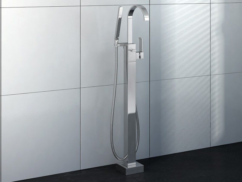 Kohlman Axis bateria wannowa podłogowa chrom QF1165N