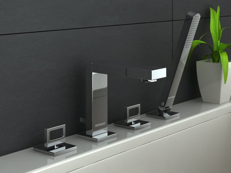 Kohlman Nexen bateria wannowa 4-otworowa chrom QB240U