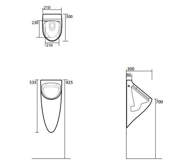 Kerasan Aquatech pisuar wiszący biały 3735