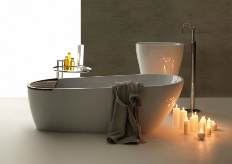 Kerasan Aquatech wanna wolnostojąca 170x70 konglomerat biały 3750