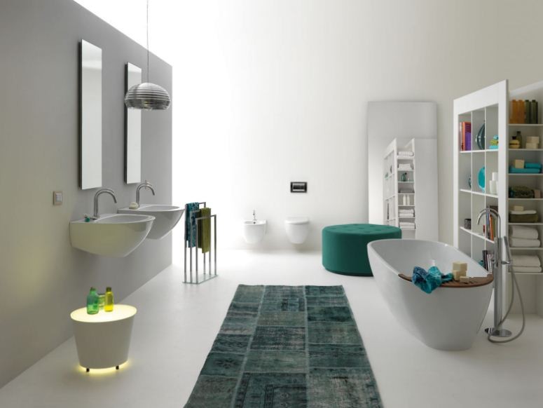 Kerasan Aquatech wanna wolnostojąca 170x70 konglomerat biały 3750