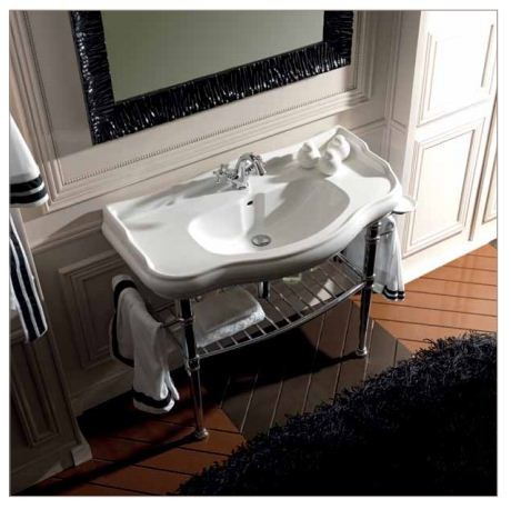 Kerasan Retro stelaż z półką nogi pod umywalkę 100 chrom połysk 730090