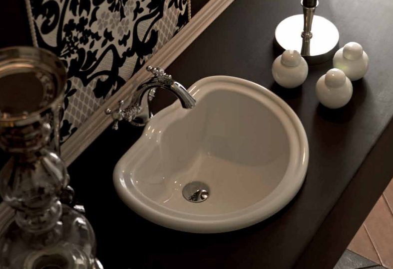 Kerasan Retro umywalka wpuszczana w blat 50x41 biały 1031