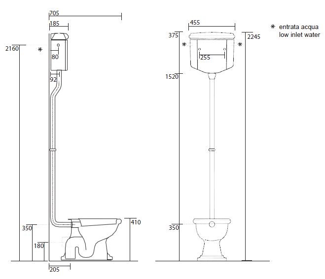 Kerasan Retro górnopłuk spłuczka do muszli stojącej 108001